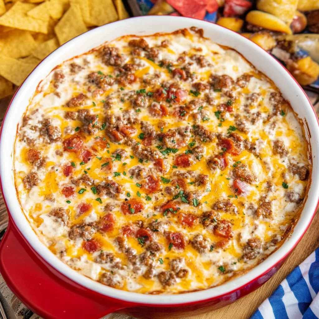 Creamy Hot Ranch Sausage Dip