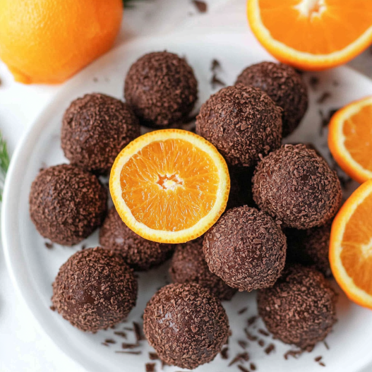 Juicy Orange Chocolate Christmas Truffles