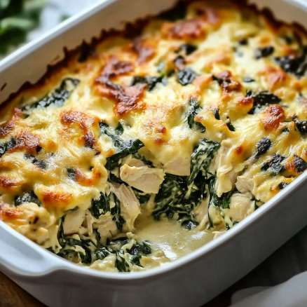 Creamy Chicken and Spinach Casserole