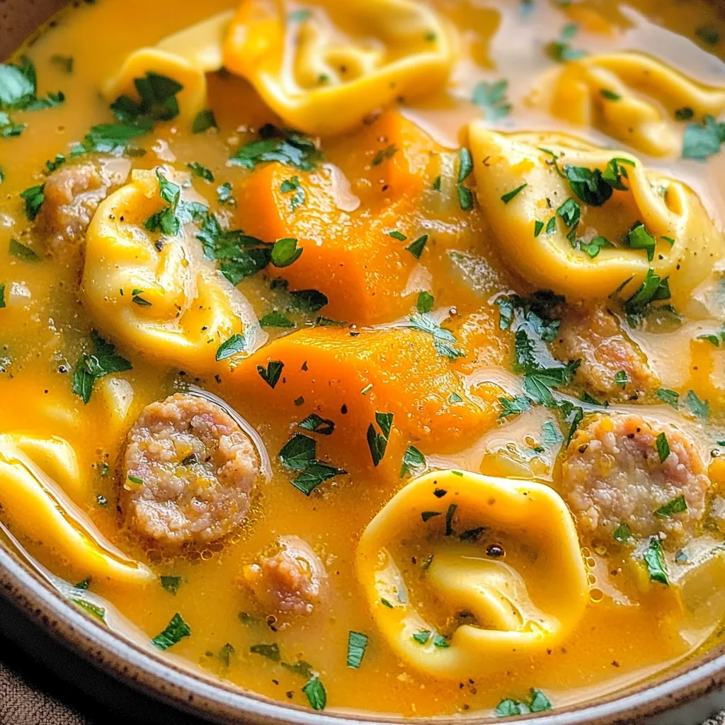 Butternut Squash Sausage Tortellini Soup Recipe