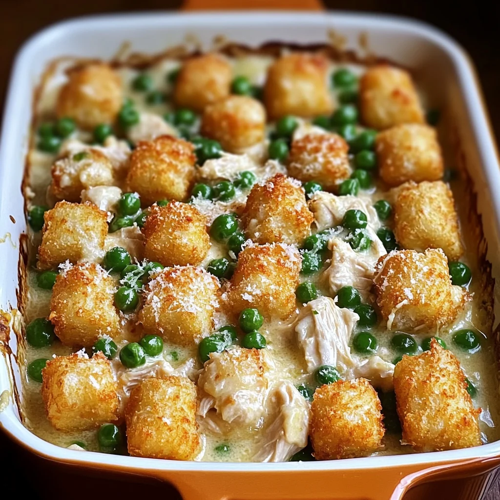 Chicken Alfredo Tater Tot Casserole: A Cozy, Comforting Dinner