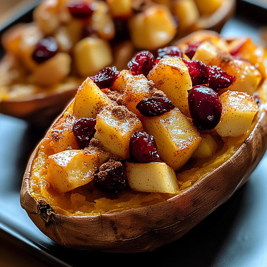 Cranberry Apple Twice-Baked Sweet Potatoes