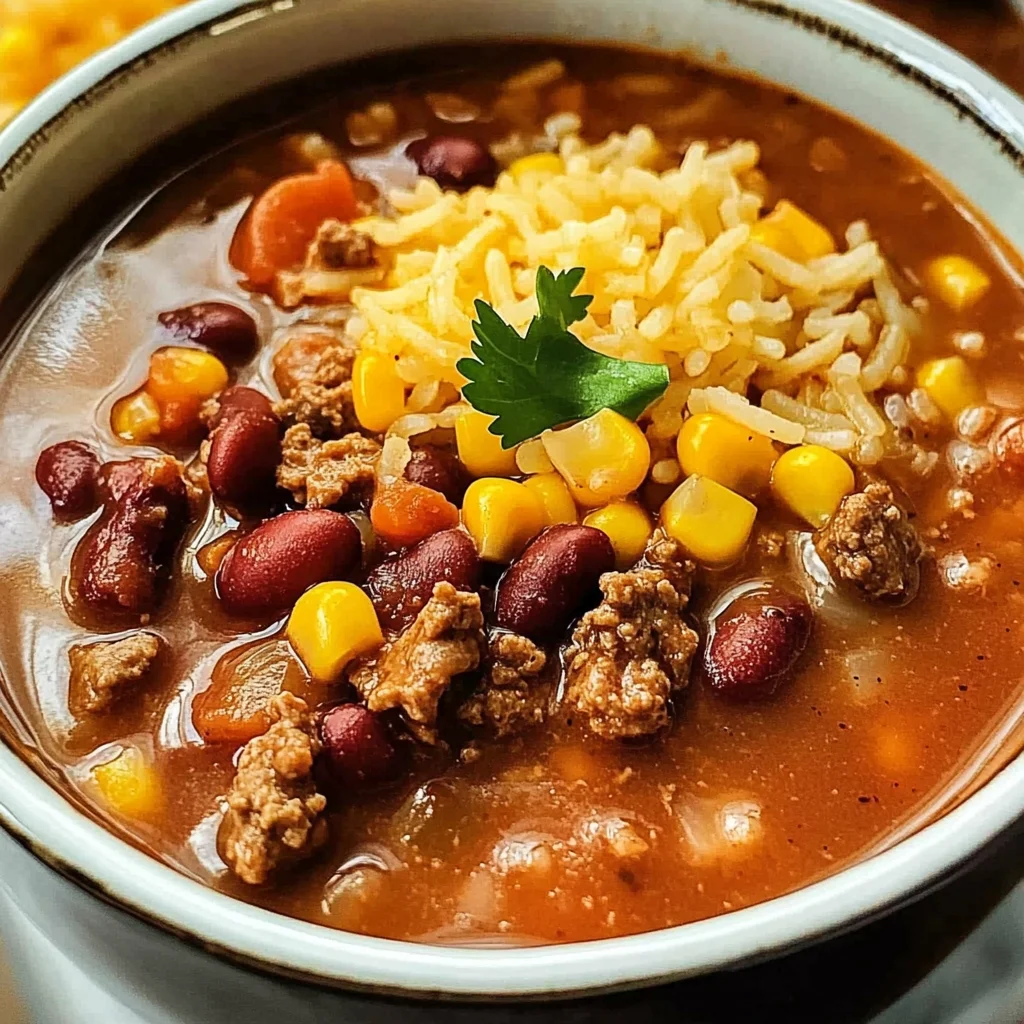 Crock Pot Taco Rice Soup Recipe