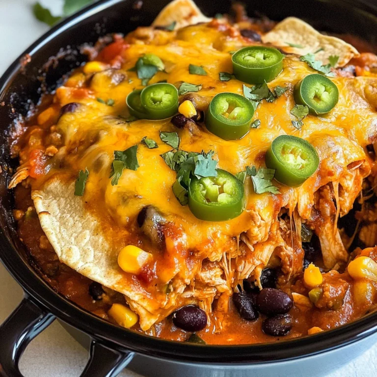 Crockpot Chicken Enchiladas Casserole