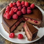 Dark Chocolate Raspberry Cheesecake
