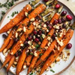Maple roasted carrots with cranberries