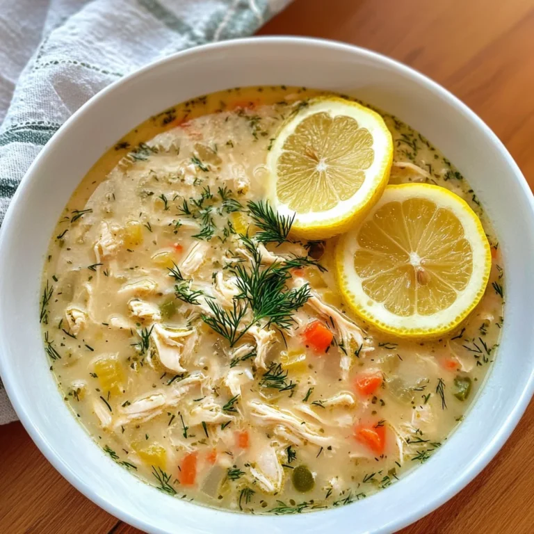 Mediterranean Lemon Chicken Soup: A Creamy, Comforting Bowl of Sunshine