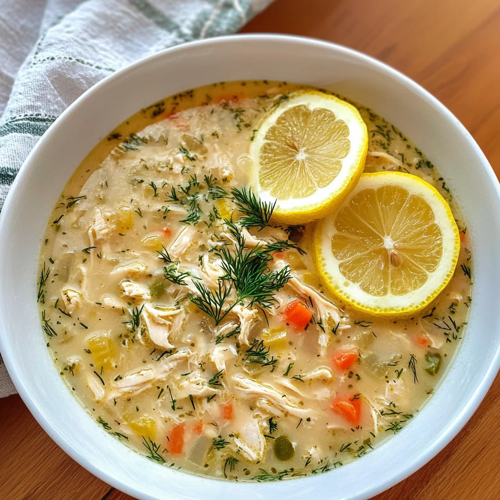 Mediterranean Lemon Chicken Soup: A Creamy, Comforting Bowl of Sunshine