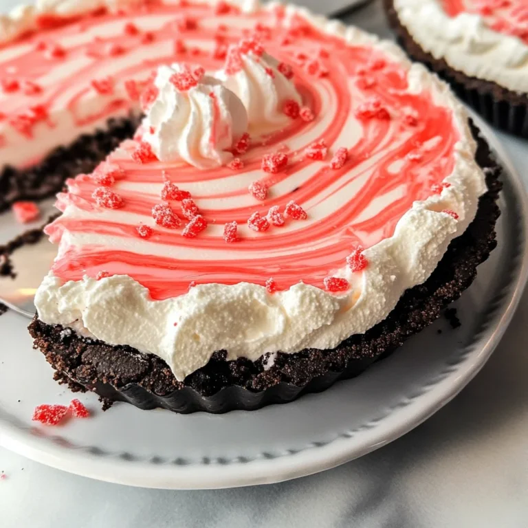 No Bake Christmas Peppermint Pie