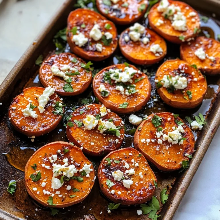 Roasted Sweet Potato Rounds with Honey & Feta