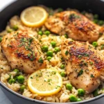 Slow Cooker Lemon Herb Chicken and Rice