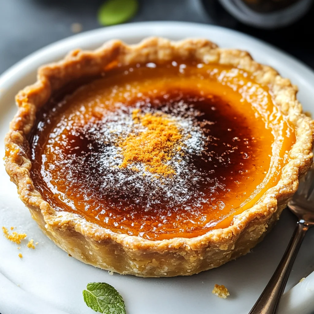 Tasty Pumpkin Pie Brulee with Bourbon Vanilla