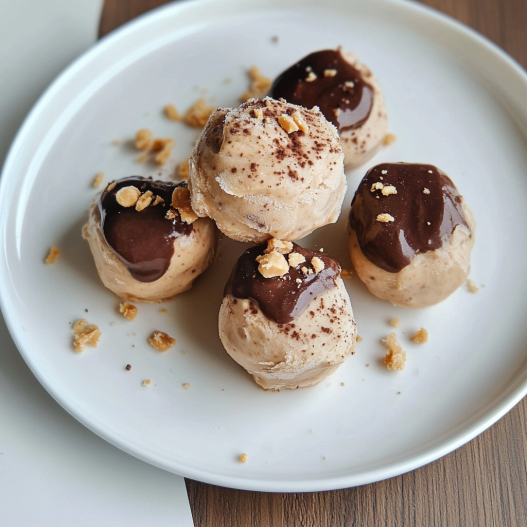 High Protein Frozen Peanut Butter Greek Yogurt Bites
