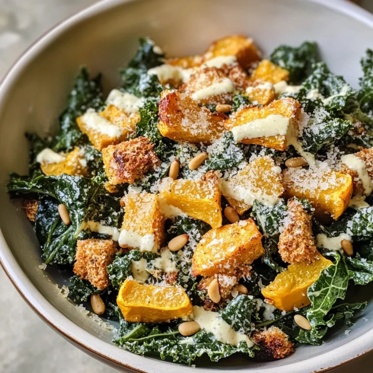 Autumn Caesar Salad with Roasted Delicata Squash Croutons