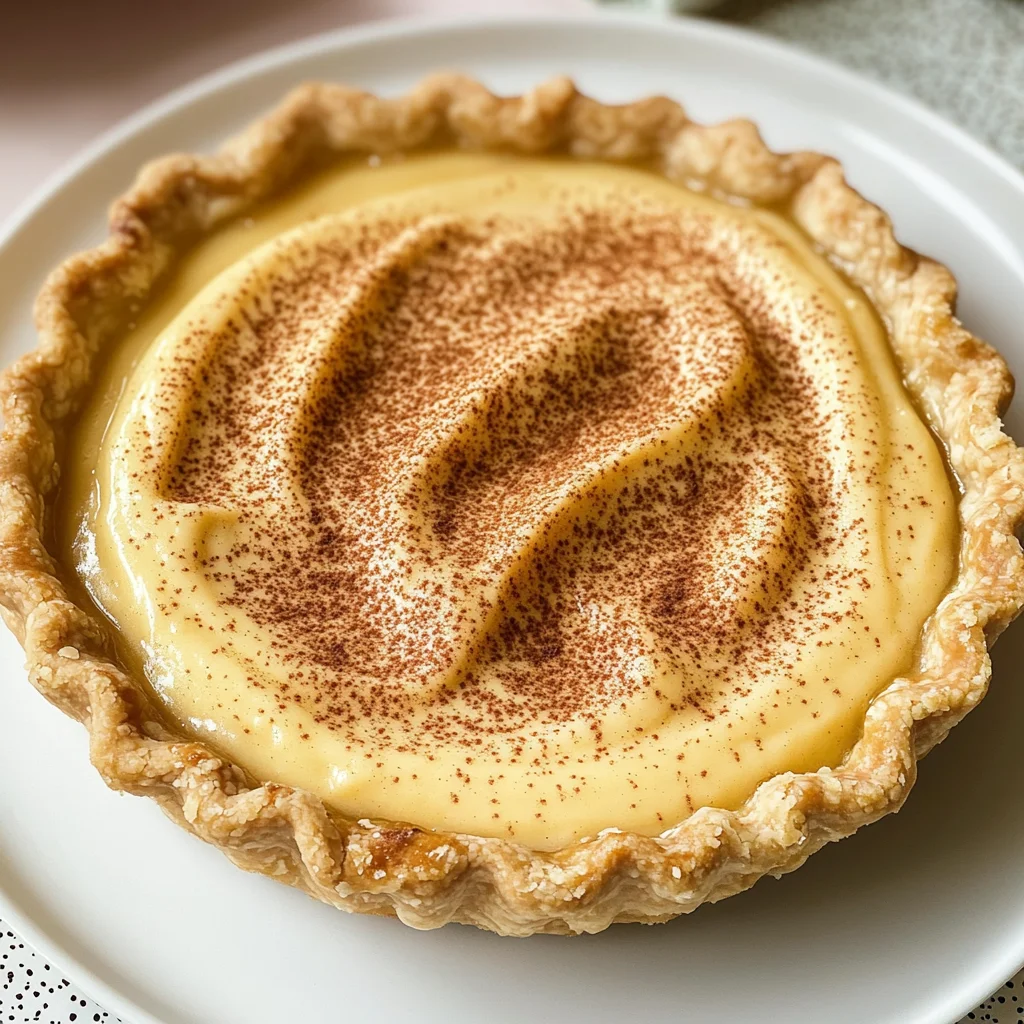 Christmas Eve Cinnamon-Vanilla Creamy Custard Pie Recipe – Festive & Delicious