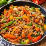 Ground Turkey and Peppers Stir-Fry