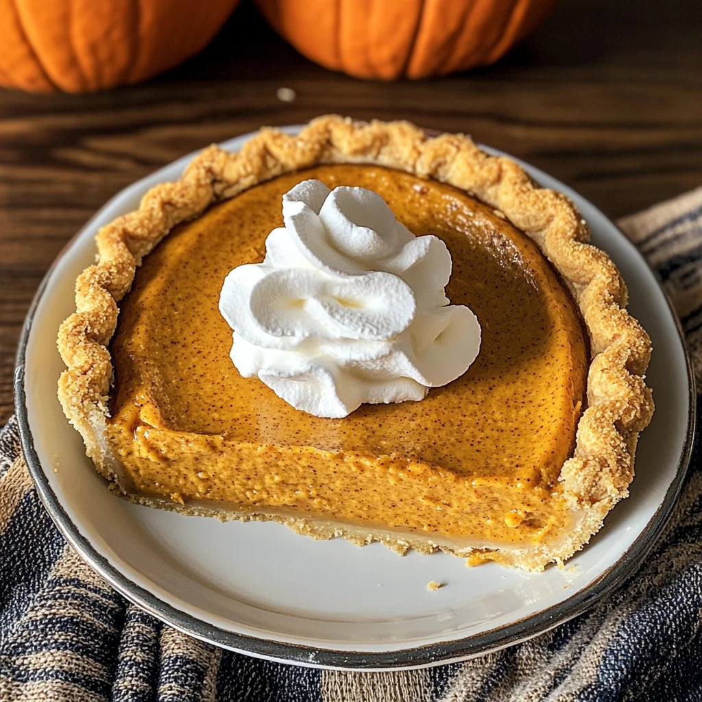 No Bake Marshmallow Pumpkin Pie