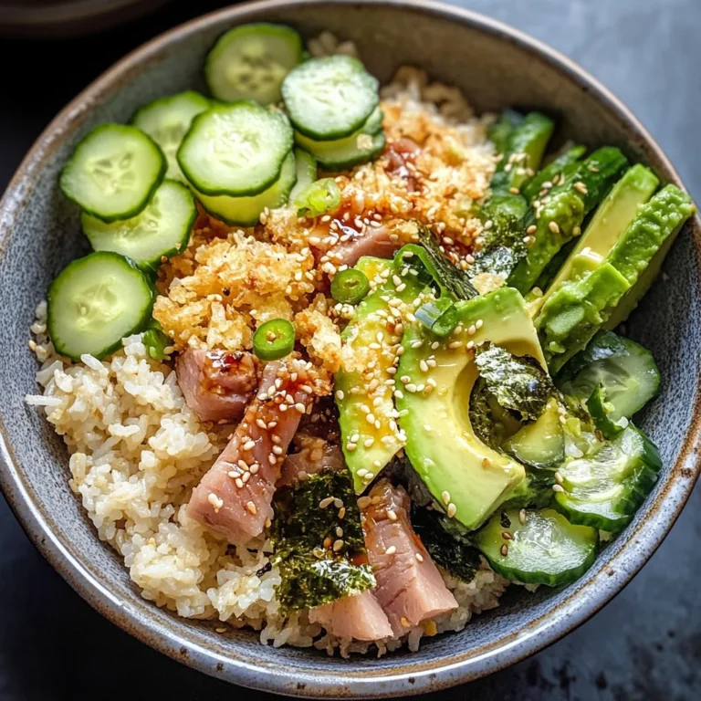 Tuna Avocado Crispy Rice Salad